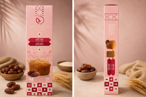 HIJAZI TASTE DATE CAKE WHITE WHEAT 12BOXESX20GX12PCS