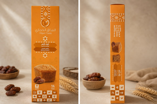 HIJAZI TASTE DATE CAKE WHOLE WHEAT 12BOXESX20GX12PCS