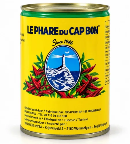 33122f6b8b4a817cd01394d9973d379e HARISSA TUNISIA LA FLAMME DU CAP BON TIN 135GX48PCS