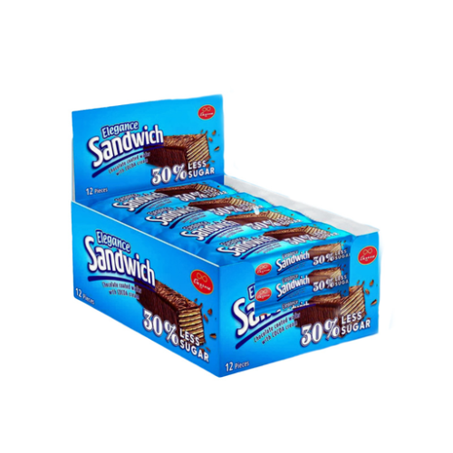 ELEGANCE SANDWICH 50G LESS SUGAR 12PCS BOX