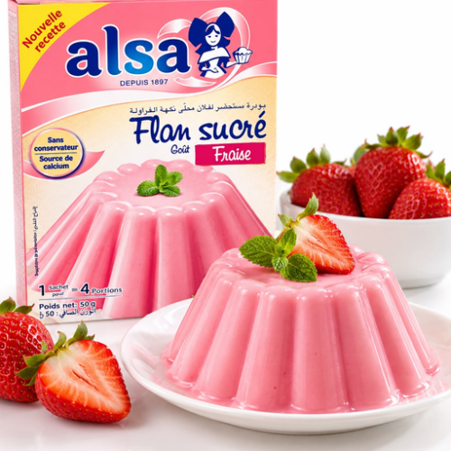 FLAN ALSA STRAWBERRY 50GX16PCS
