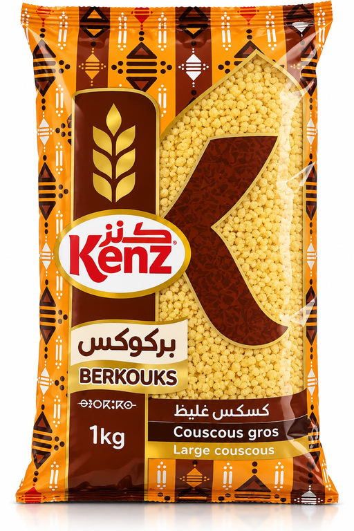 KENZ BERKOUKS XL LARGE COUSCOUS 1KGX12PCS
