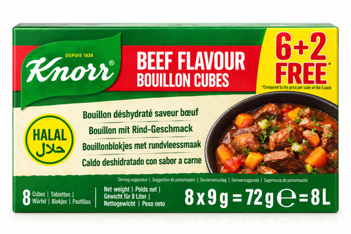KNORR HALAL BEEF CUBES 72GX24PCS
