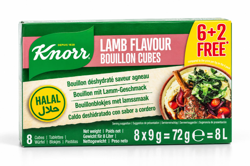 KNORR HALAL LAMB CUBES 72GX24PCS