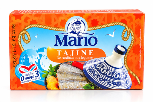 MARIO TAJINE SARDINES WITH VEGETABLES 125GX50