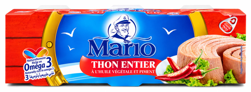 MARIO TUNA IN HOT VEGETABLE OIL 3PACK 80GX3