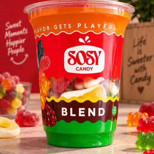 SOSY CANDY WATERMELON WITH SUGGAR  160GX23PCS