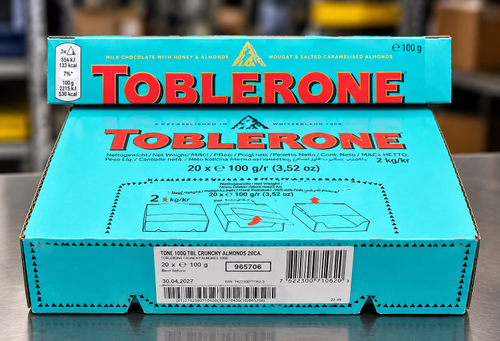 TOBLERONE ALMOND 100GX20PCS