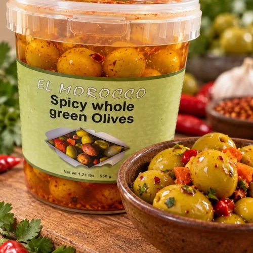 El Morocco Spicy Whole Olives 550g X 6