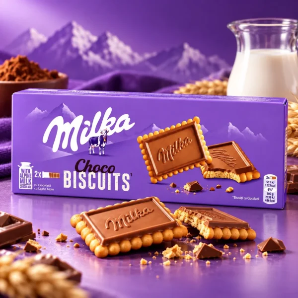 MILKA CHOCO BISCUITS 150G 14PCS