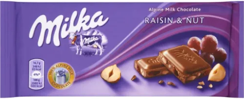 MILKA RAISINS & NUTS 100G 23PCS