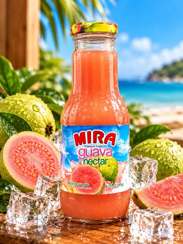DRINK NECTAR GUAVA PINK GLASS 250ML 8.5OZ 24PCS