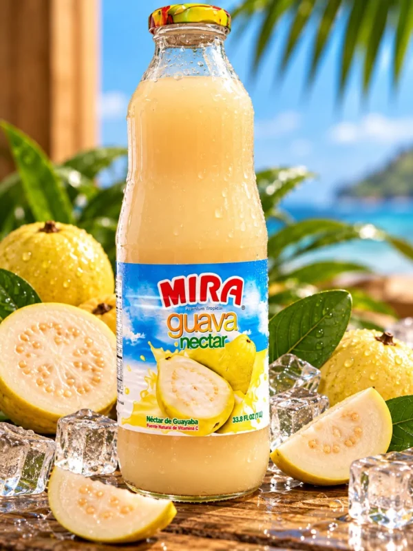 DRINK NECTAR GUAVA WHITE GLASS 1LT 33.8OZ 6PCS