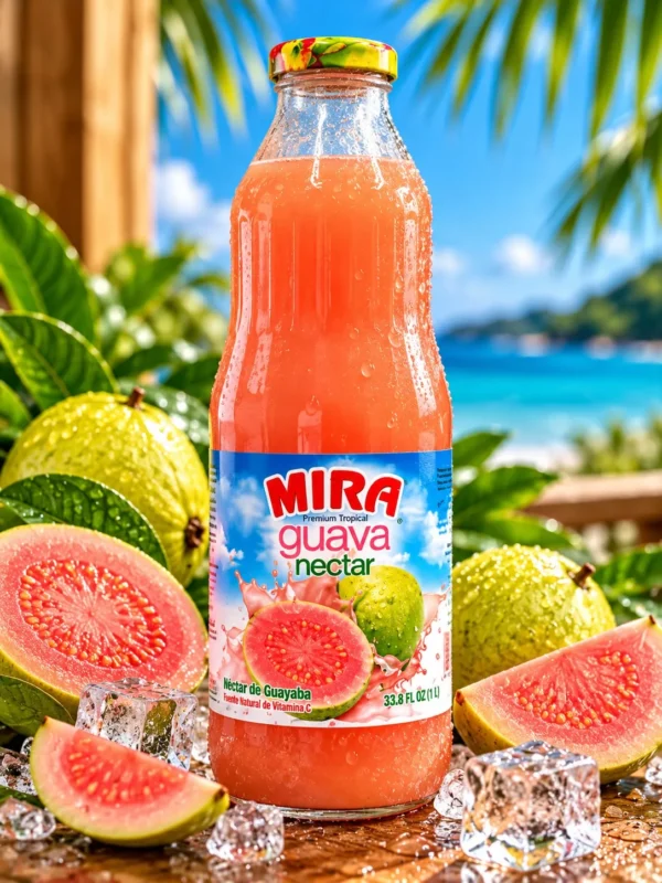 DRINK NECTAR GUAVA PINK GLASS 1LT 33.8OZ 6PCS
