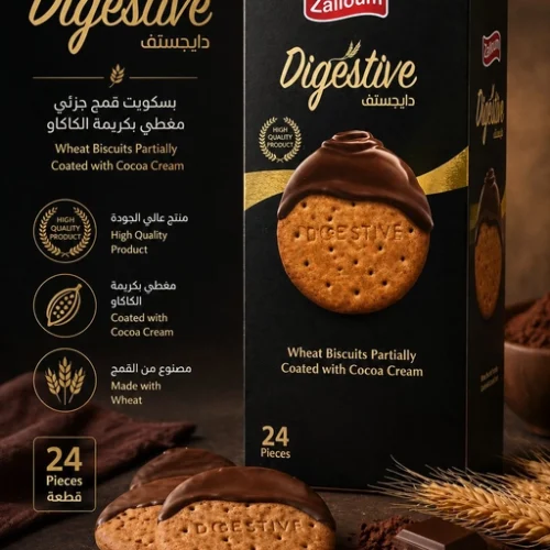 DIGESTIVE BISCUIT PARTIALLY COCOA BOX 12PCS